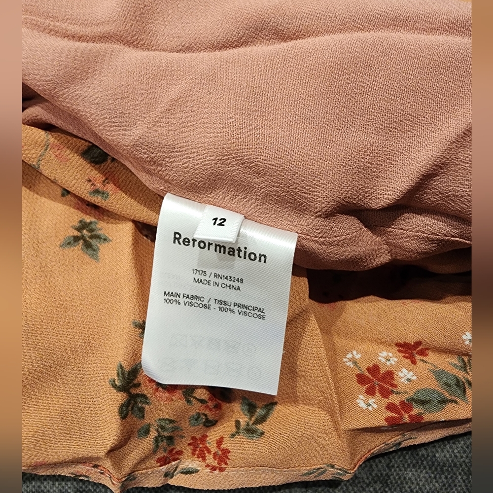 REFORMATION Sz 12 NWT NIKITA DRESS In ARIANNE NEW - Picture 12 of 12